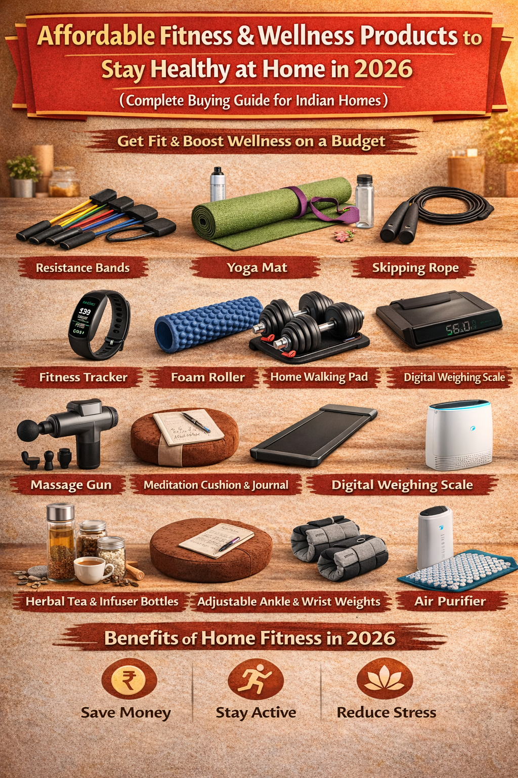 Affordable Fitness & Wellness Products to Stay Healthy at Home in 2026 (Complete Buying Guide for Indian Homes)